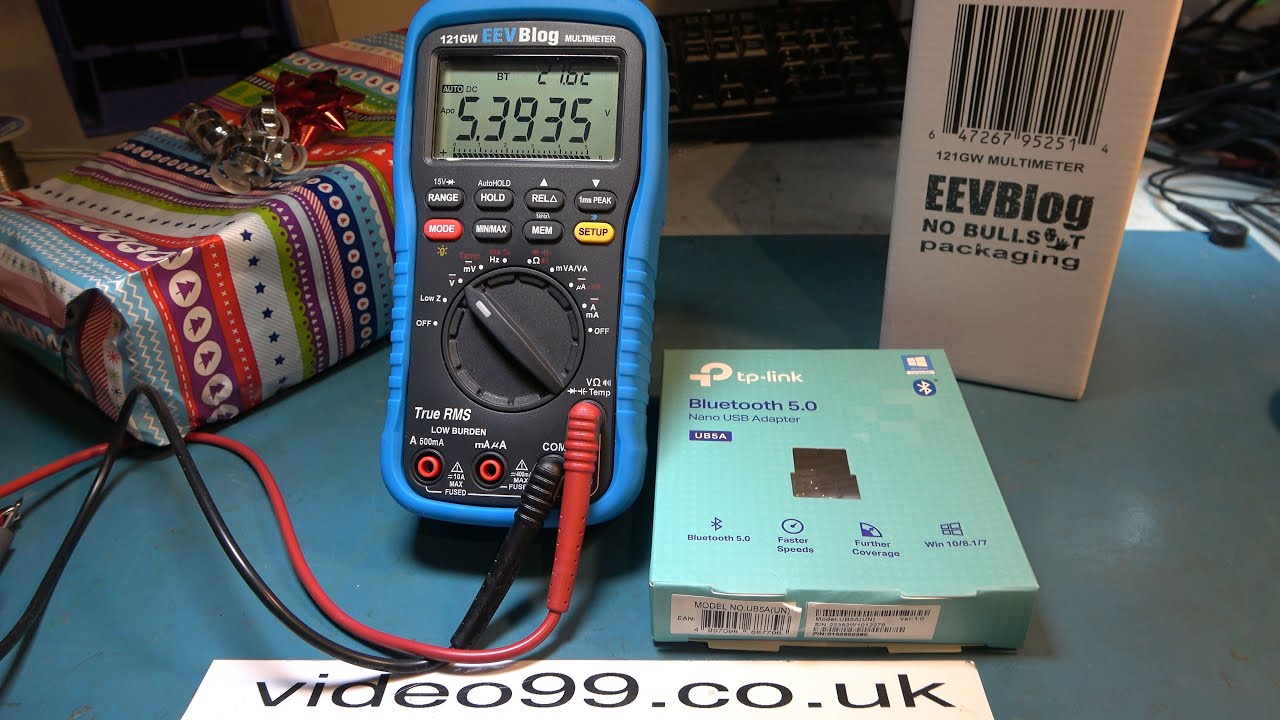 First test of a EEVBlog 121GW Multimeter, get Bluetooth working.