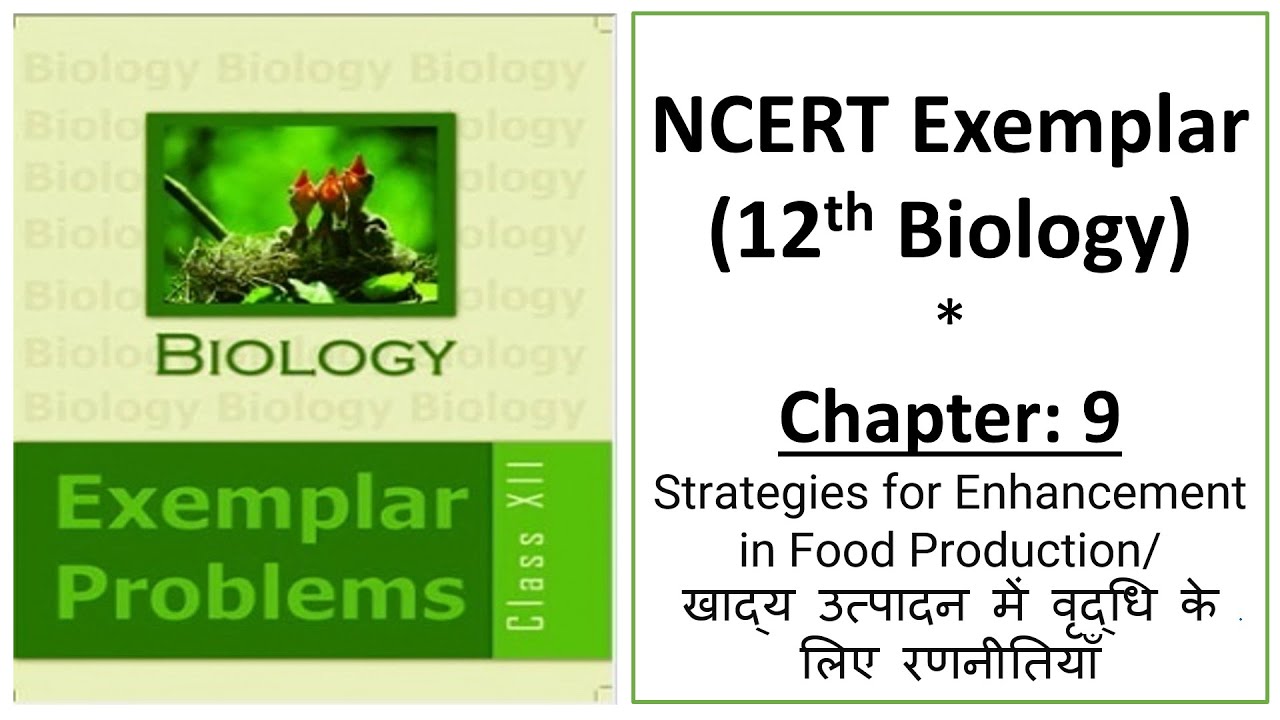 Strategies for Enhancement in Food Production | NCERT Exemplar 12th Bio | MCQ Solution & analysis