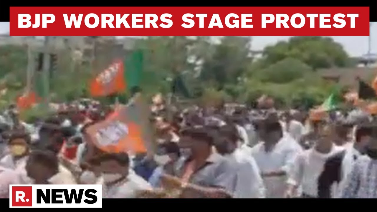 Jaipur: BJP Workers Stage Protest Against CM Ashok Gehlot Over Atrocities Against SC/ST Communities