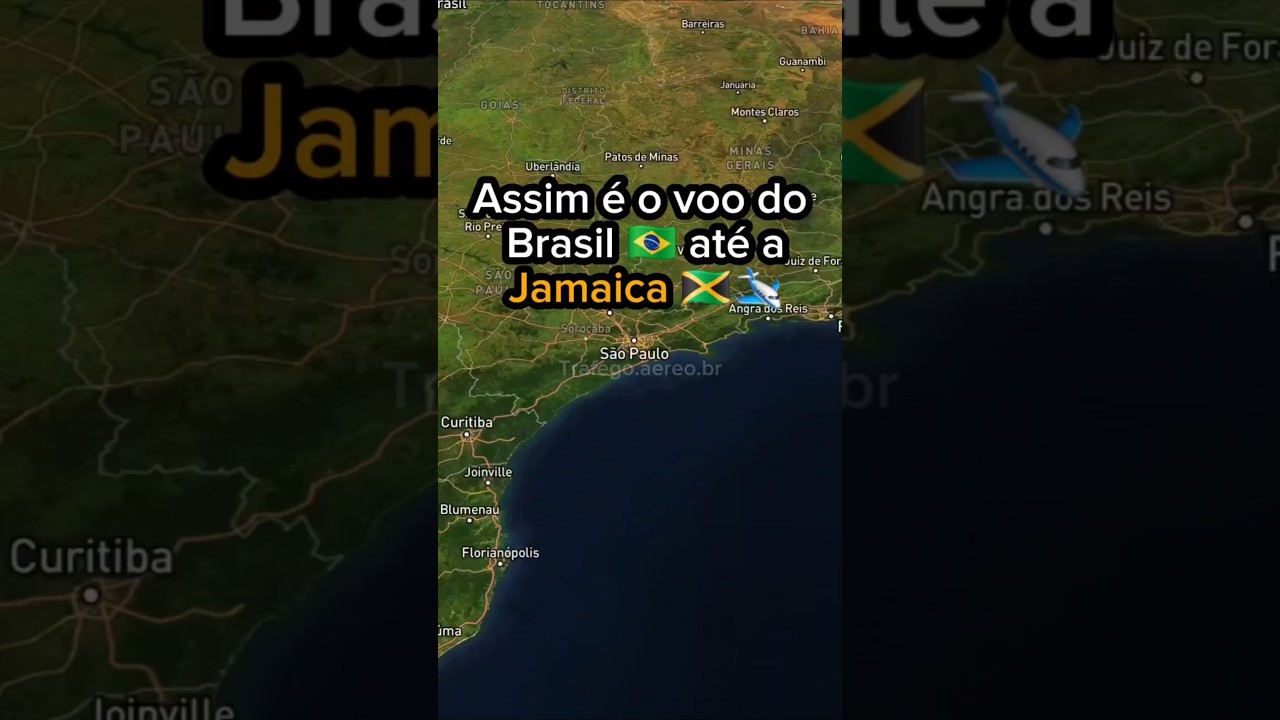 Assim é o voo do Brasil até a Jamaica! 🇯🇲🛩️