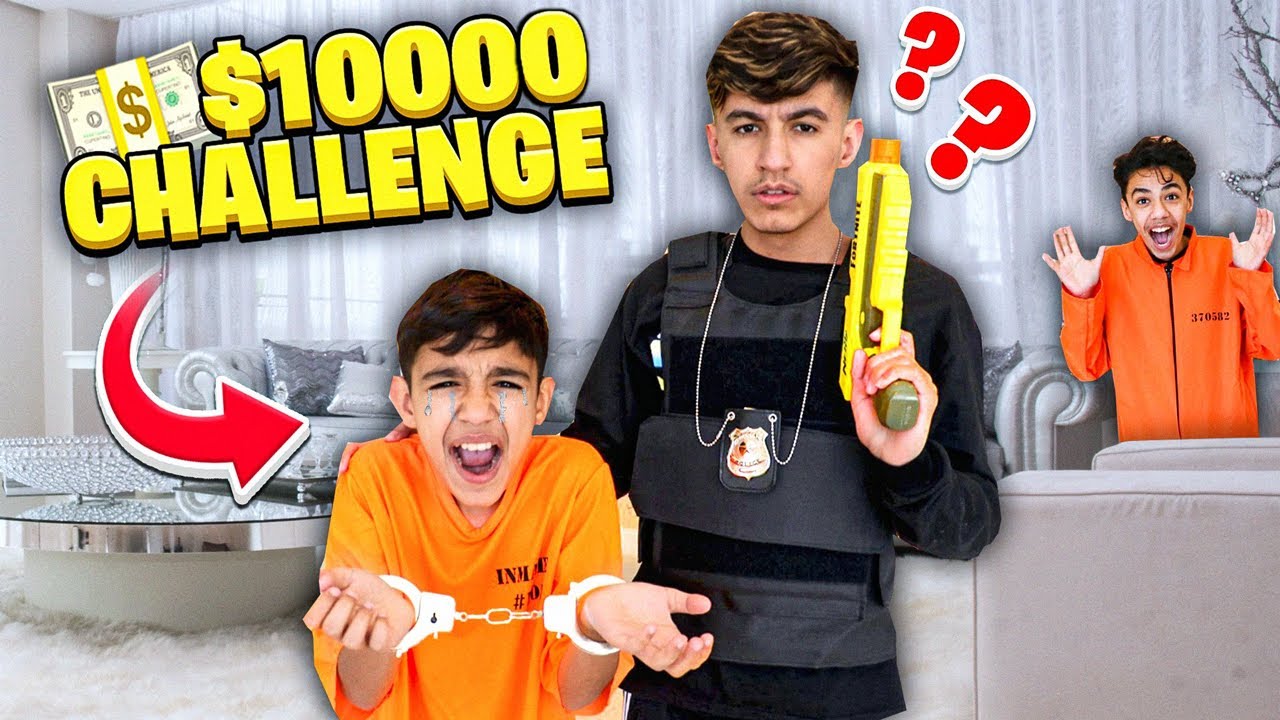 Last To Get ARRESTED Wins $10,000 Challenge! Hide N Seek With Brothers!