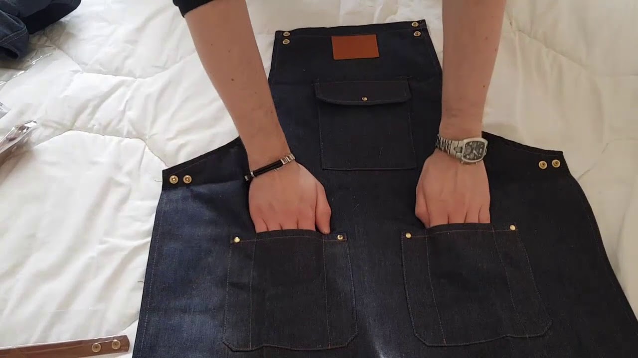 Jiyaru -  Aivtalk Tablier Cuisine jean  Homme / femme unboxing .🇨🇵