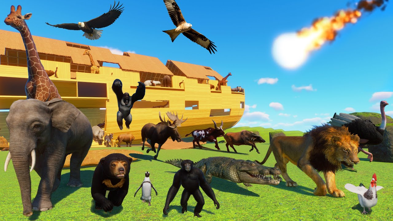Noah's Ark Animals Race Season 3 in Planet Zoo All Episodes, Included Lion, Elephant Live Stream #6