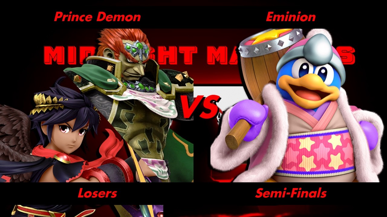 Midnight Mashers #308 | Prince Demon (Ganon, Dark Pit) Vs. Eminion (KingDeDeDe)
