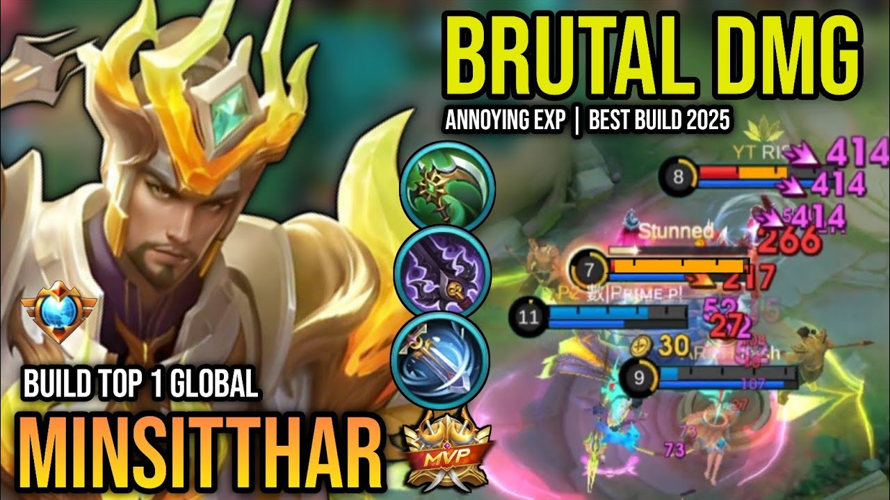 MINSITTHAR BEST BUILD 2025 | BUILD TOP 1 GLOBAL MINSITTHAR GAMEPLAY | MOBILE LEGENDS✓