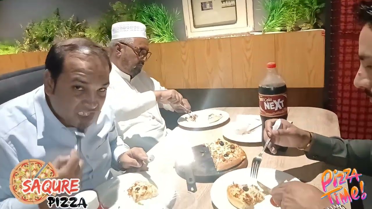 Ali Furqan and Safdar Virk and Adil Chohan at Saqure pizza