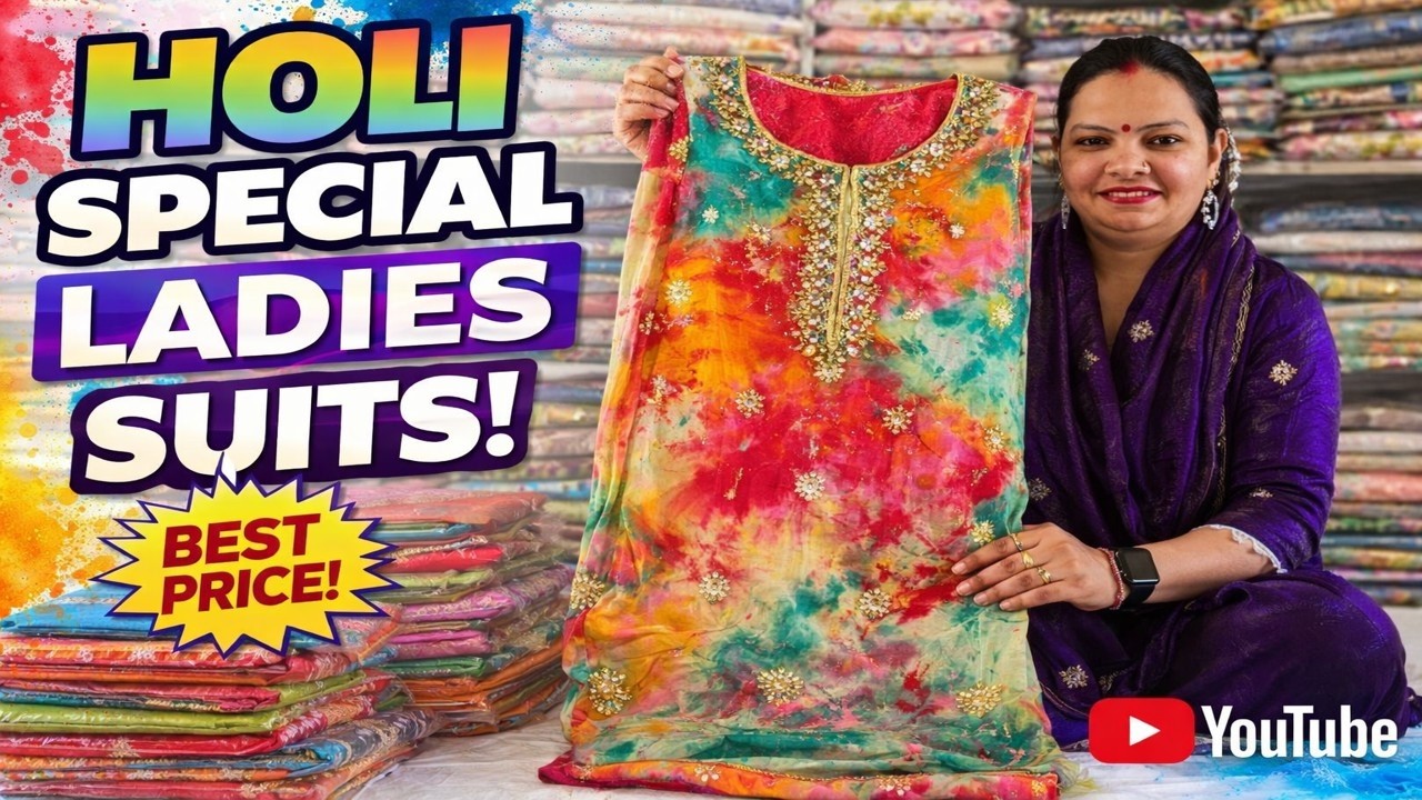 होली स्पेशल लेडीज़ सूट्स 🌸 | Latest Indian Suit Collection | Best Price Holi Collection