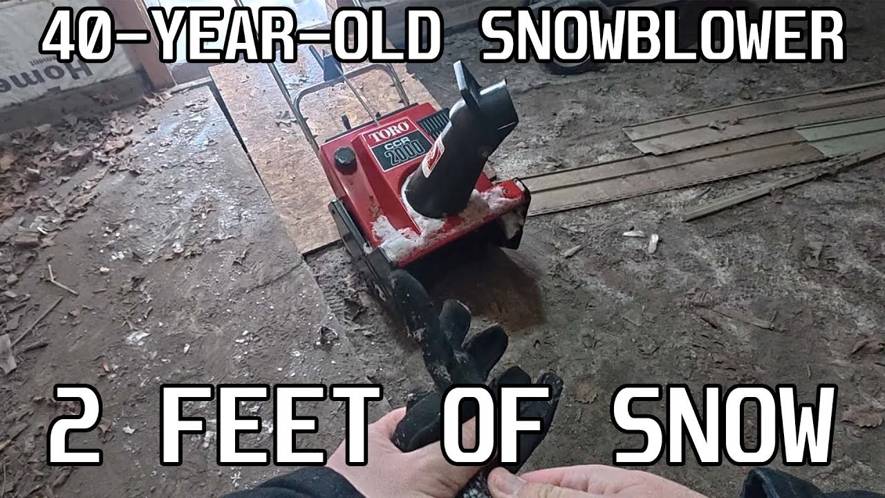 Little Vintage Snowblower Tackles 2 Feet of Snow