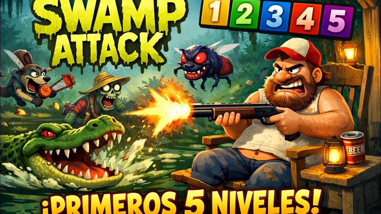 Probando Swamp Attack: ¡Sobreviviendo los Primeros 5 Niveles!