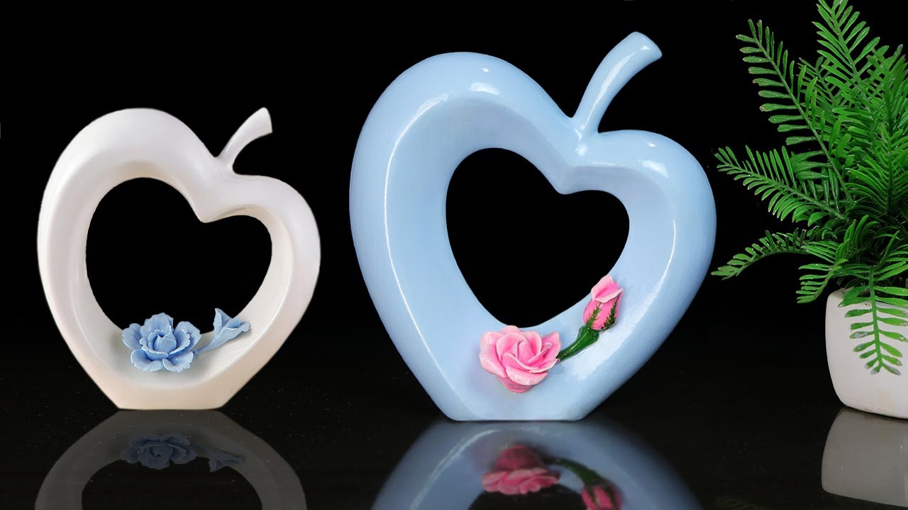 Apple showpiece || Birthday gift showpiece making at home || Easy Showpiece (Best out of waste)