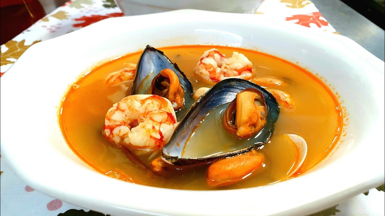Sopa de Marisco receta recuperada del recetario de mi abuela.Sabor Artesano