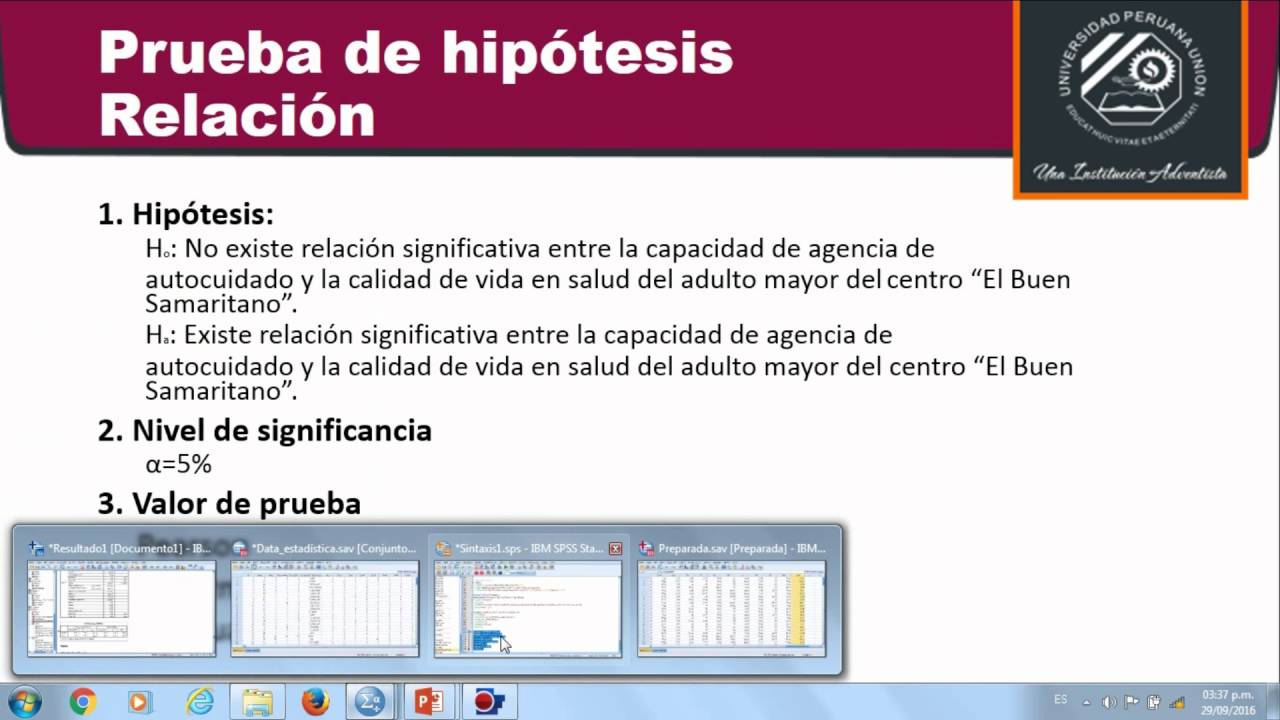 8 Estadística fácil - Prueba de hipótesis (Relación)
