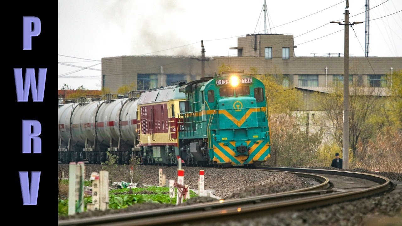 Chinese Railways - USA Built ND5 Class (GE C36-7) Diesels Work Freight Trains Around  Ma'anshan