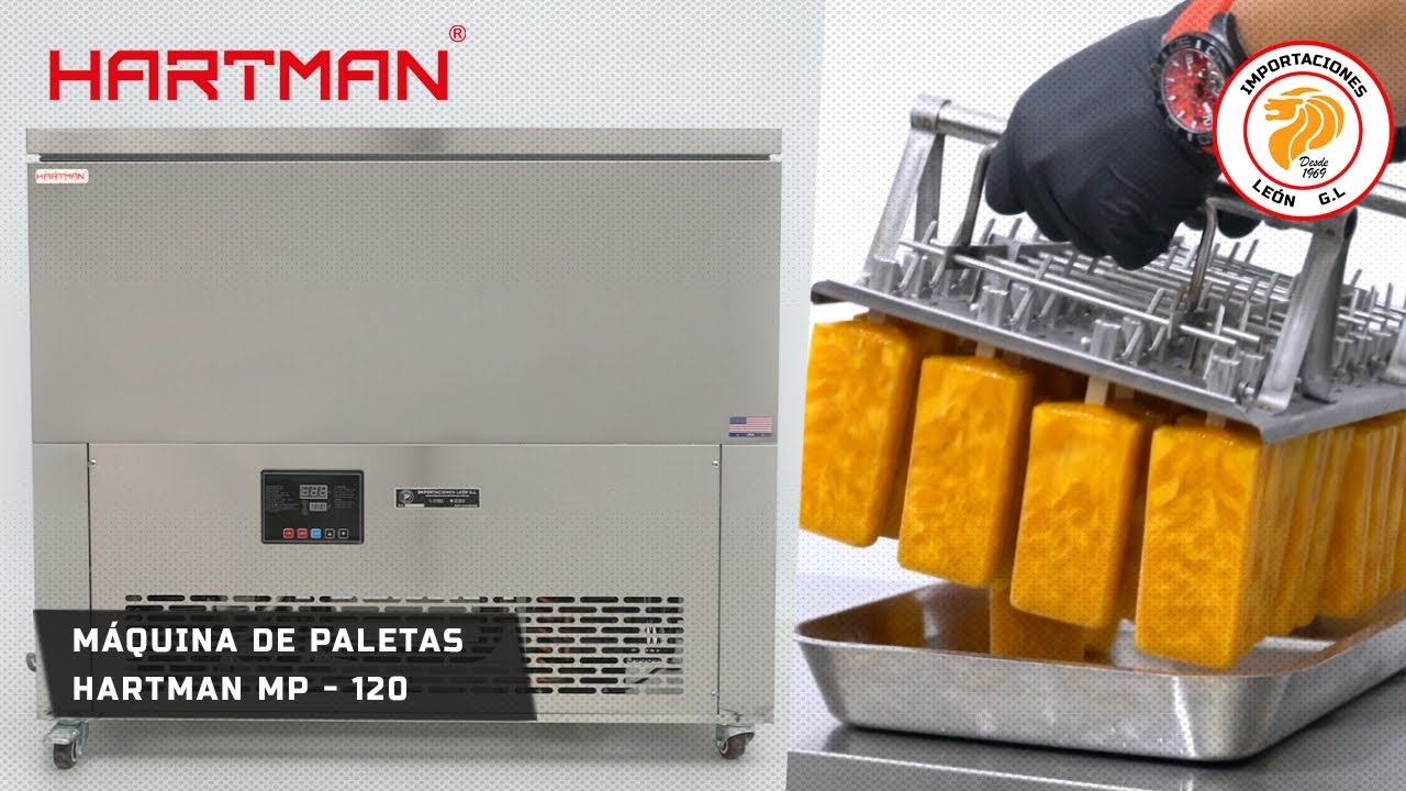 MÁQUINA DE PALETAS HARTMAN MP - 120 / IMPORTACIONES LEON G.L