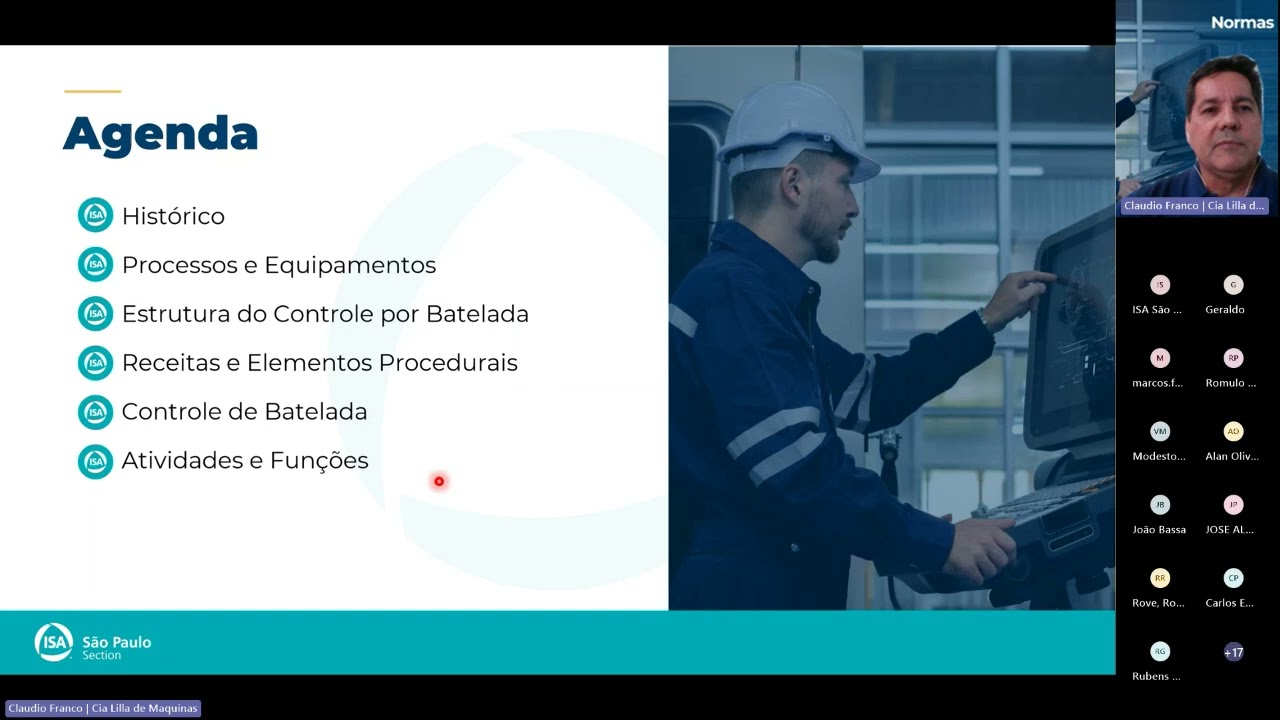 Webinar - Normas ISA em Foco - ISA-88: Controle de Batelada - 07/06/2024