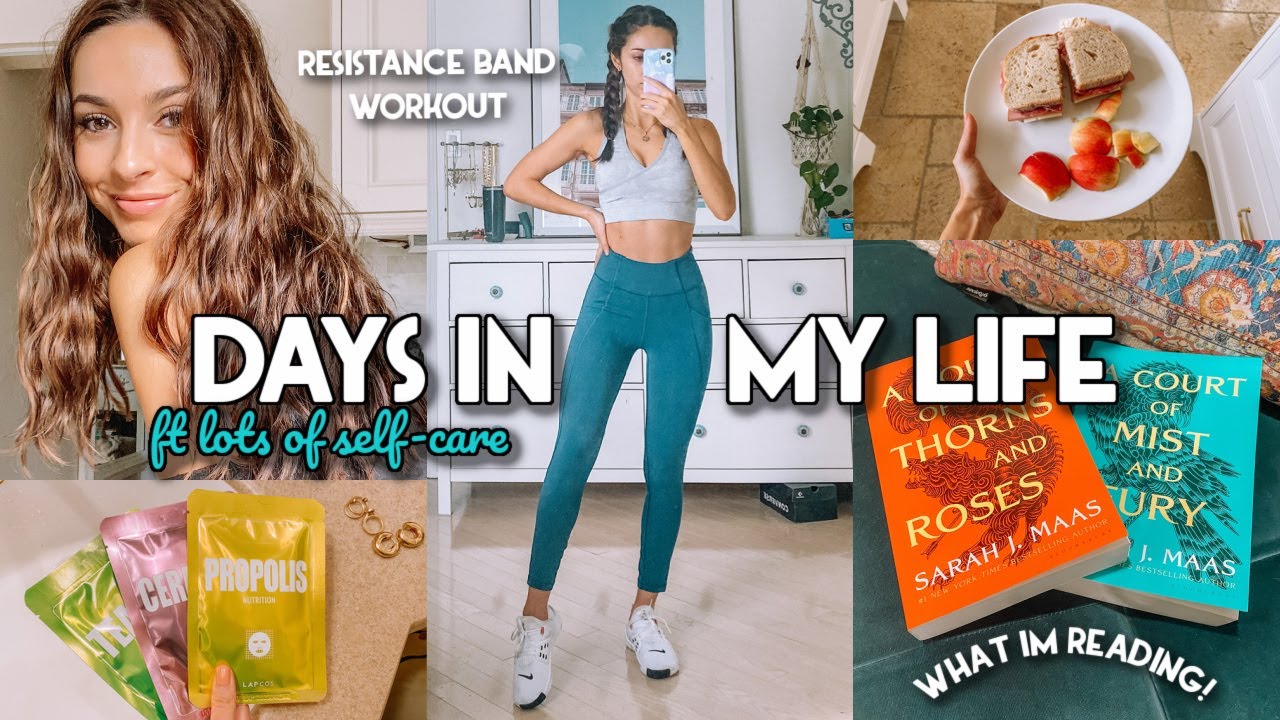 RESISTANCE BAND WORKOUT, BOOKS YOU NEED, & WAVY HAIR ROUTINE | VLOG