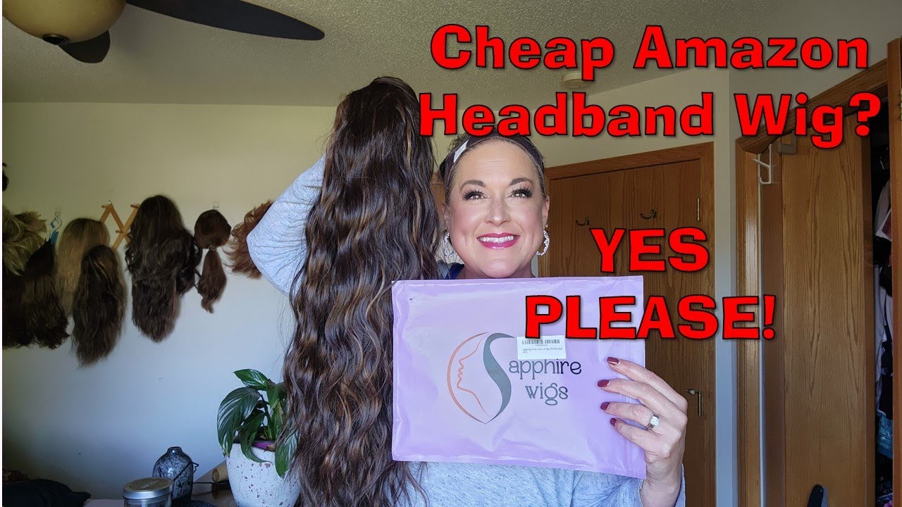 LOVE THIS!!! Sapphire Wigs synthetic headband wig |  CHEAP Amazon Headband Wig HIGHLY RECOMMEND!