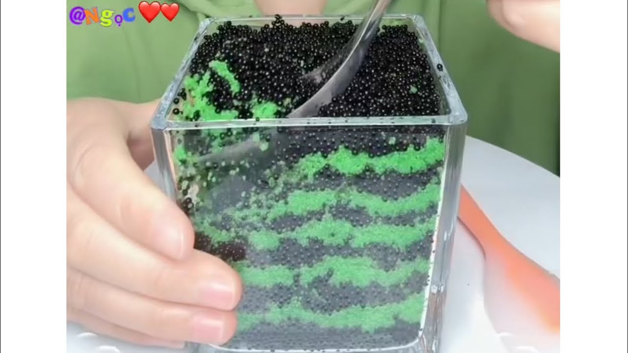 ASMR ) Cut Eating  Mixed Colored Fish Eggs and Garlic🐟🐠 🐡🐡🐠🐠