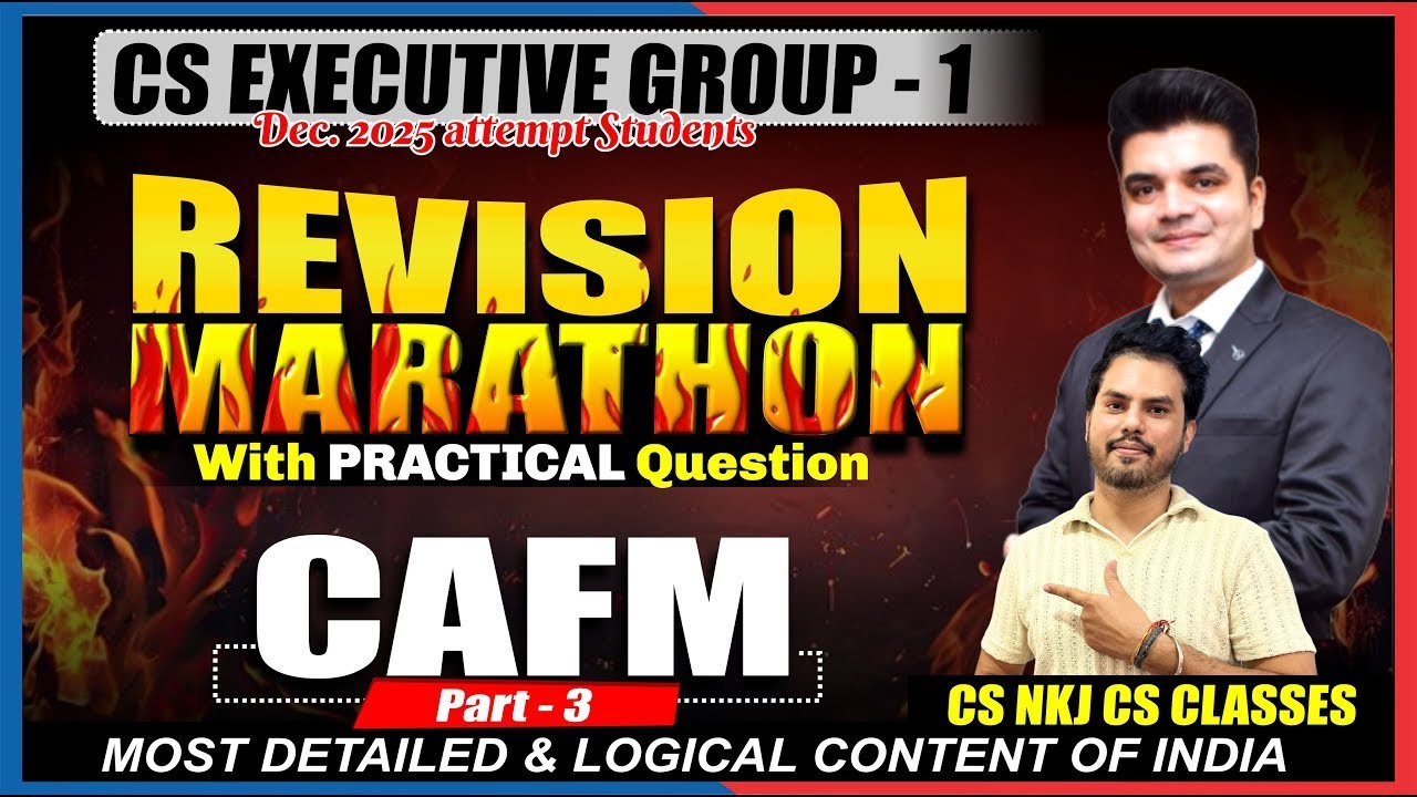 Part 3(Issue of Shares) | Revision CAFM | by CA Anuj Sir | CS NKJ CS CLASSES