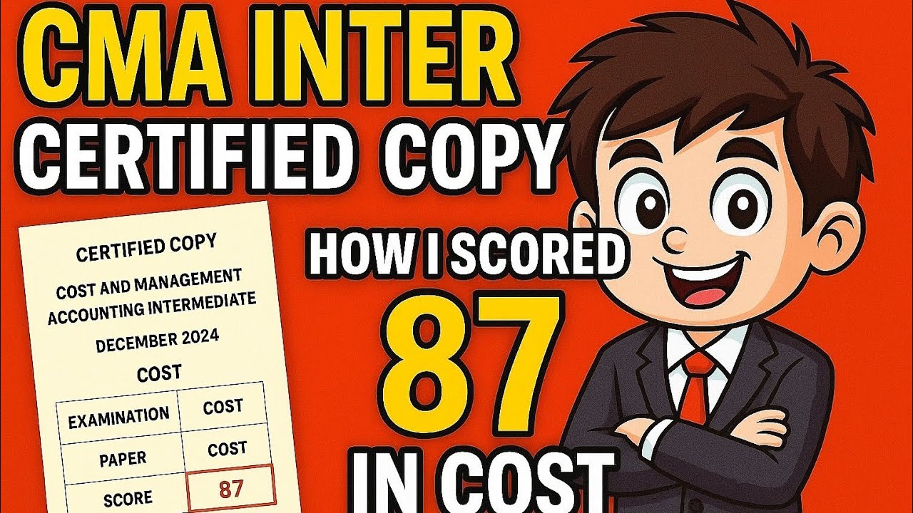 CMA Inter Dec 2024 | My Certified Copy + Study Strategy for 87 Marks in Cost #CMA #Certifiedcopies