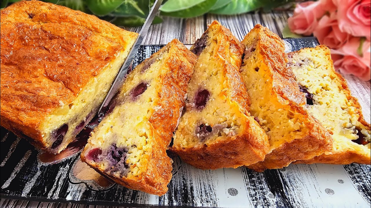 Овсянка, яблоко и черника! Вкусный и простой рецепт диетического торта!