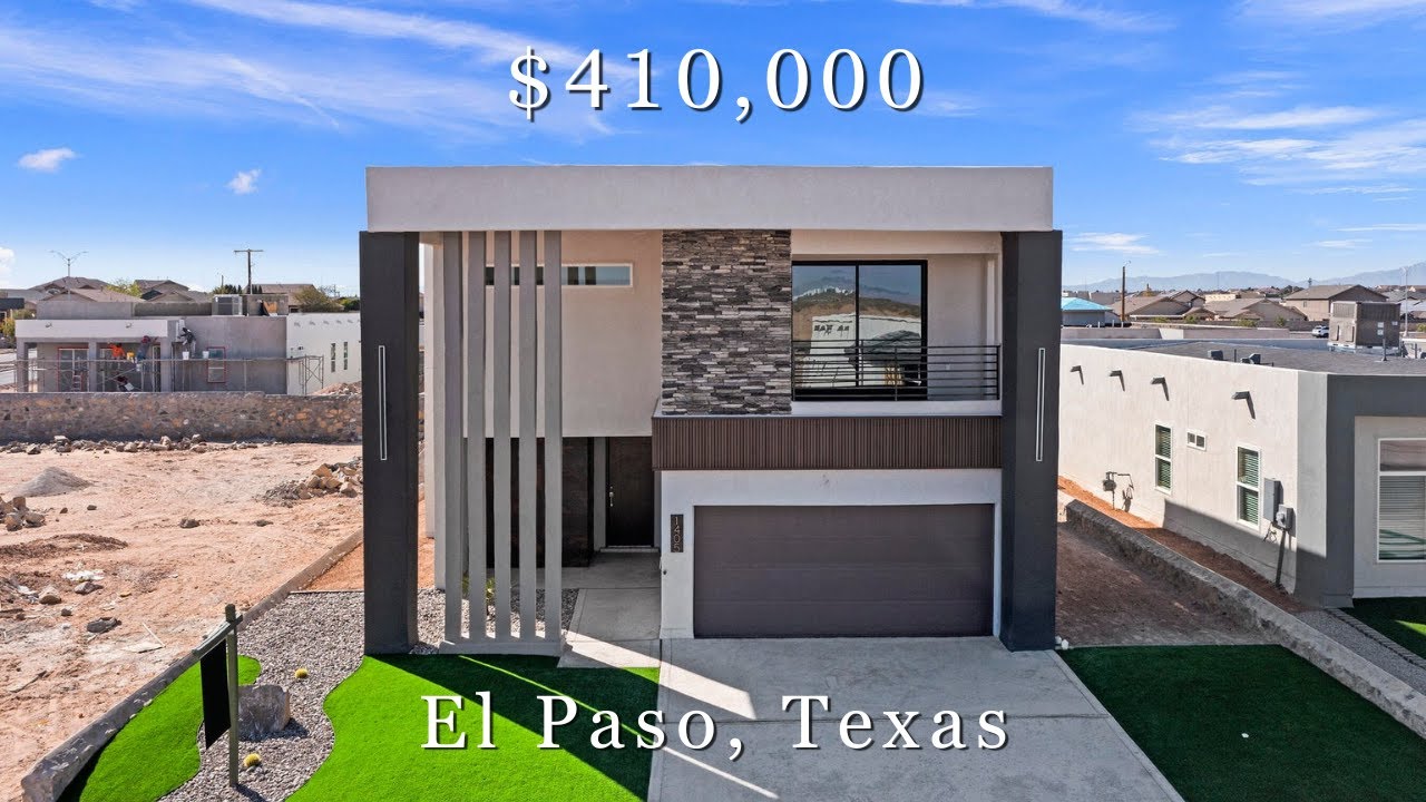 Touring a $410,000 Contemporary Home in El Paso, Texas! - New Construction