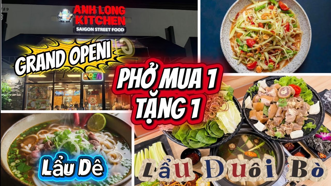 Nóng hổi Phở mua 1 tặng 1 chỉ có tuần này tại Anh Long Kitchen, tới liền kẻo lỡ #pho#authentic#free