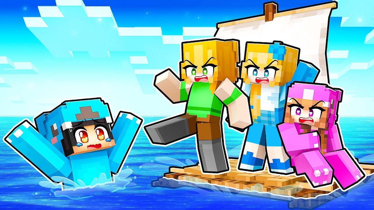 ONE GIRL stuck on a BOYS ONLY Raft With Crazy Fan Girl!