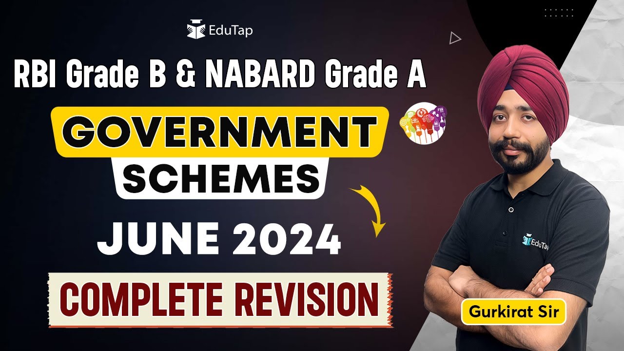 June Complete Schemes 2024 | Important Government Schemes Revision & MCQ | RBI Grade B Preparation