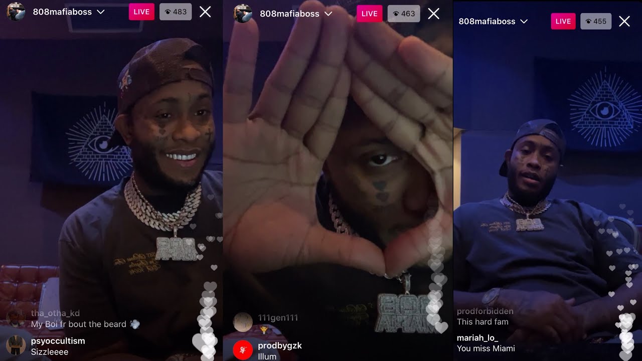 Southside Playing Beats in the Boominati Room on IG Live (Aug 27, 2021)