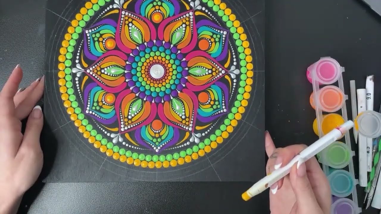 Easy Mandala Art for Beginners Dot Painting Timelapse Painted Step by Step | Thoughtful Dots