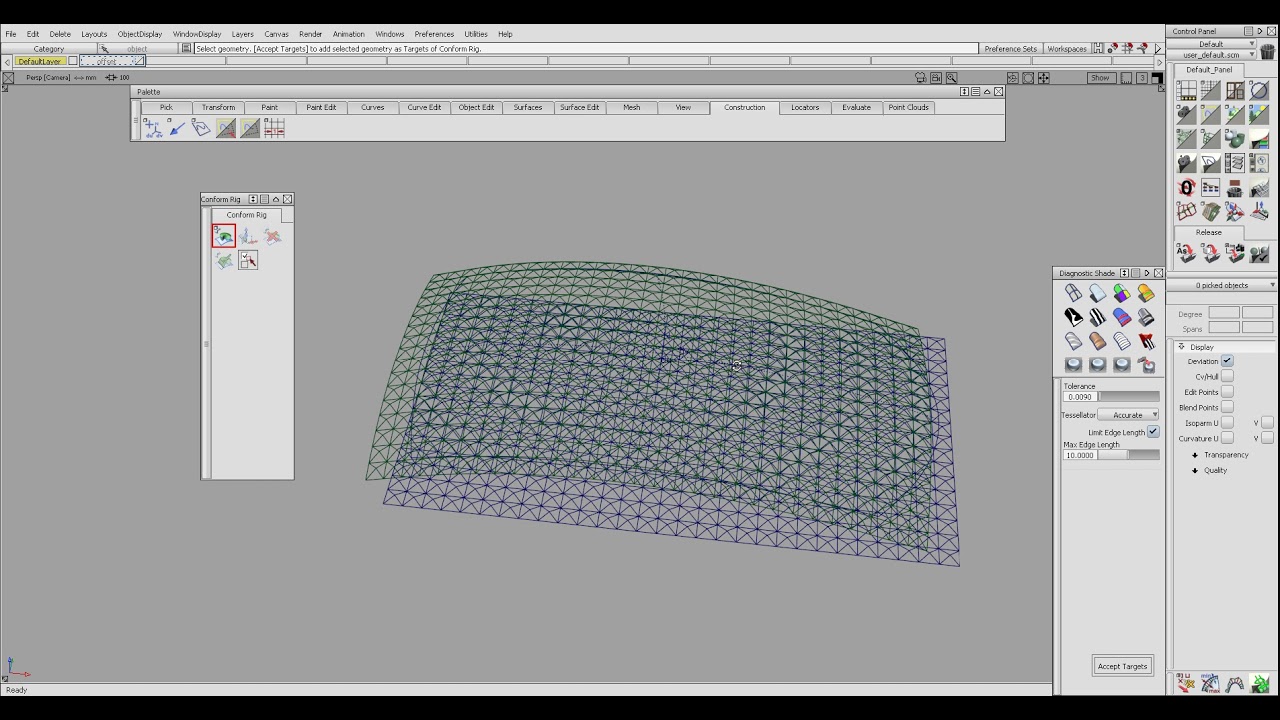 Alias Basic Modeling  Pattern onto Surface Automatic