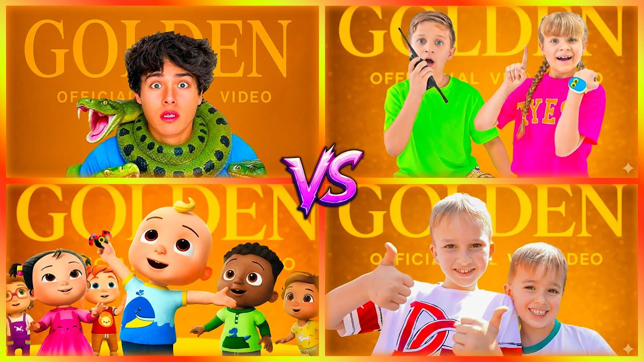 STOKES TWINS 🆚 KIDS DIANA SHOW 🆚 COCOMELON 🆚 VLAD AND NIKI  x GOLDEN 🎶🎵 Who Is Best?