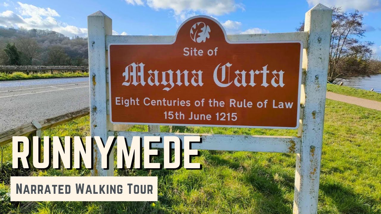 RUNNYMEDE, Surrey | 4K Narrated Walking Tour | Let's Walk 2024