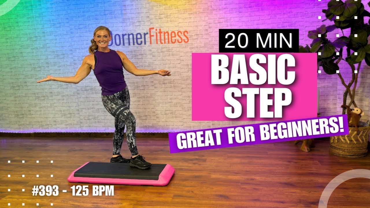 20 Minute Cardio - BASIC STEP AEROBICS FOR BEGINNERS - 125 BPM #393