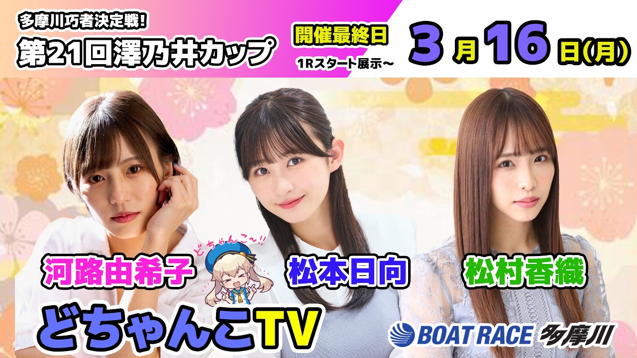 どちゃんこTV【多摩川巧者決定戦！第21回澤乃井カップ：開催最終日】3/16（月）