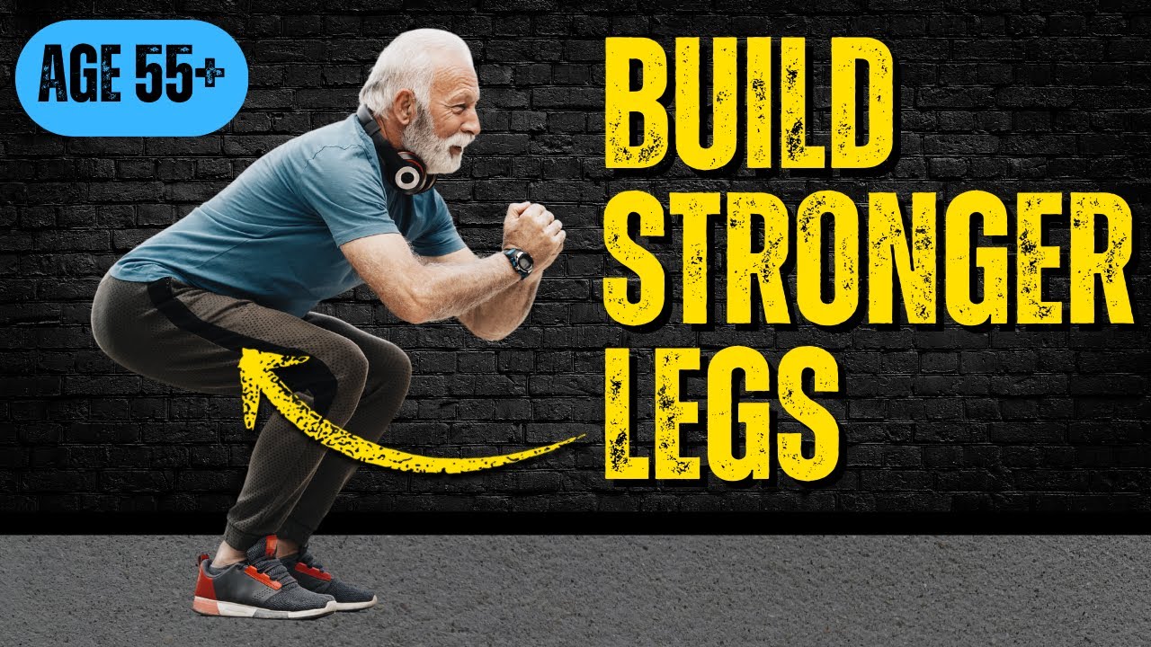 Укрепите ноги с помощью приседаний за 6 простых шагов (для пожилых людей 55+)