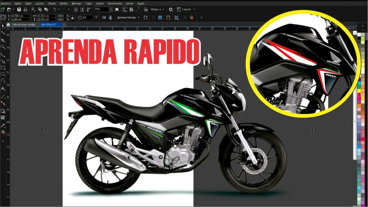 COMO DESENHAR QUALQUER ADESIVO DE MOTOS RÁPIDO E FÁCIL