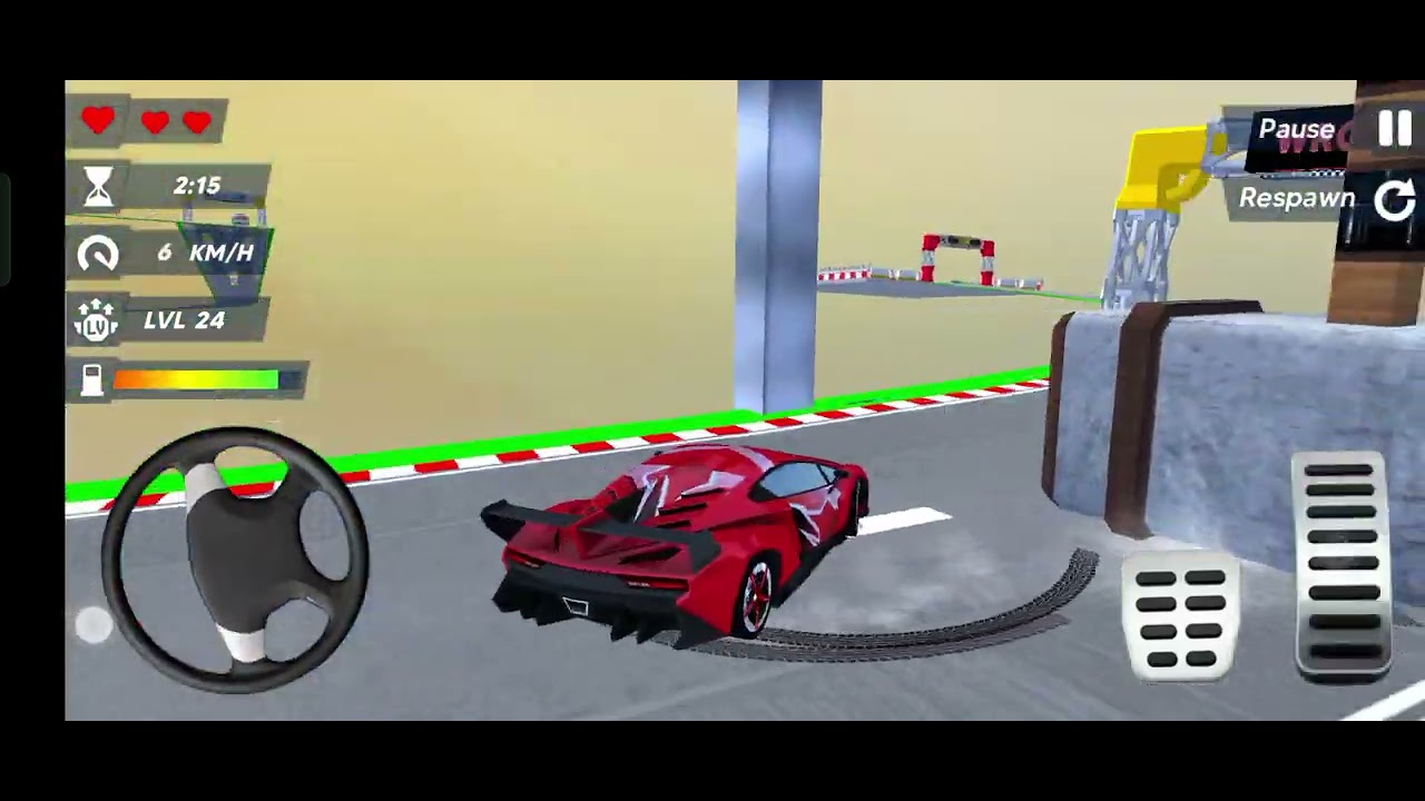 Impossible car stunt game play with Lamborghini #cargame #gaming #games #gamevideo