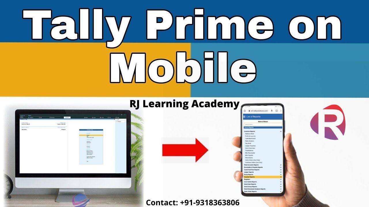 Reports on Mobile Browser in Tally Prime 2.0||Convenient to Access||RJ Learning Academy