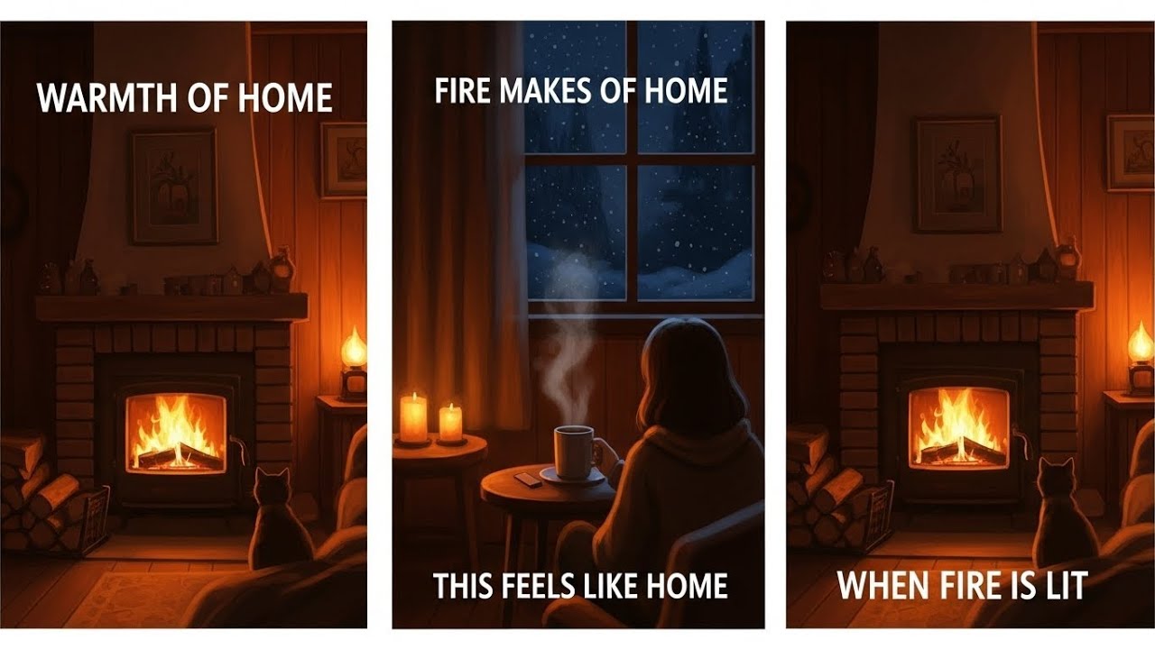 info&entertainment|Home Feels Closer When Fire Is Lit|Cozy Ghibli-Inspired ASMR Story Emotional/Calm