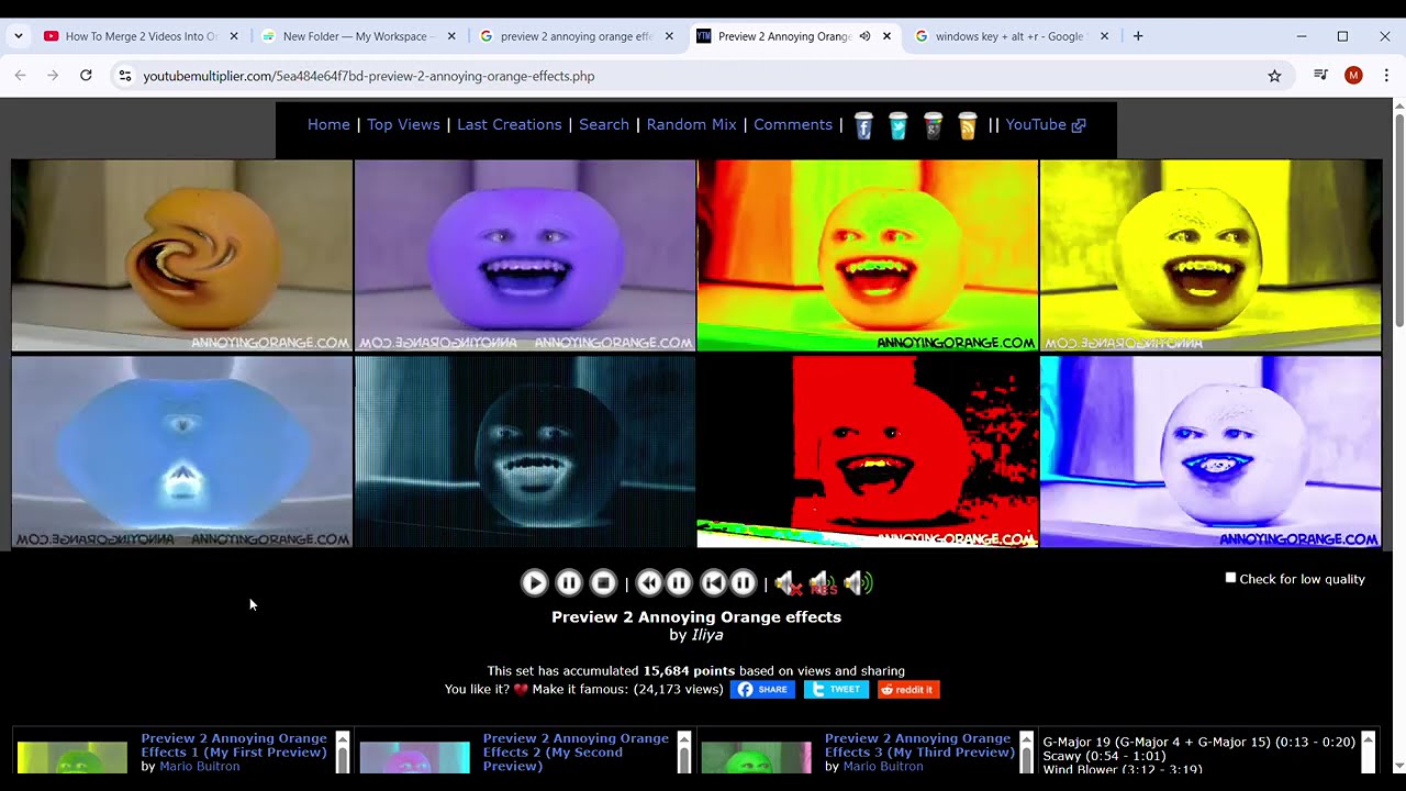 Preview 2 Annoying Orange effects eightparison (stop watching this i have other videos you know)