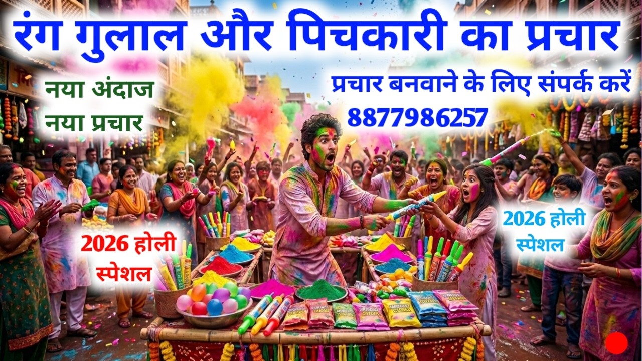 होली स्पेशल 2026। पिचकारी, रंग, गुलाल वाला रिकॉर्डिंग। #ranggulalprachar #होली2026 #trendingprachar