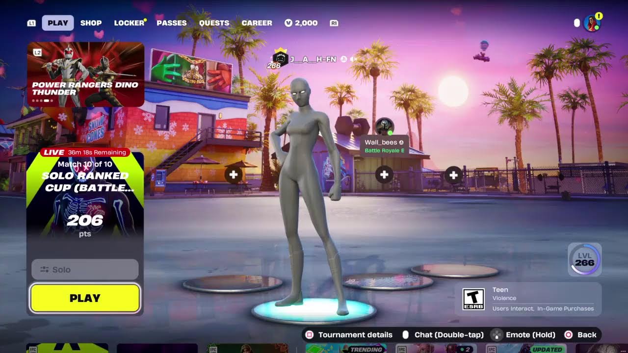 W keying in solo rank cup