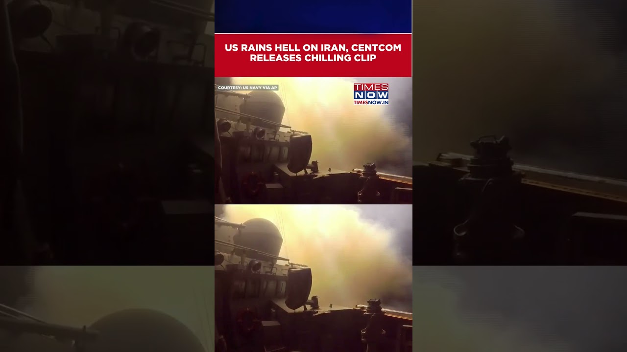 US Central Command Releases Footage Of Fresh Strikes On Iran | US-Iran War #Shorts