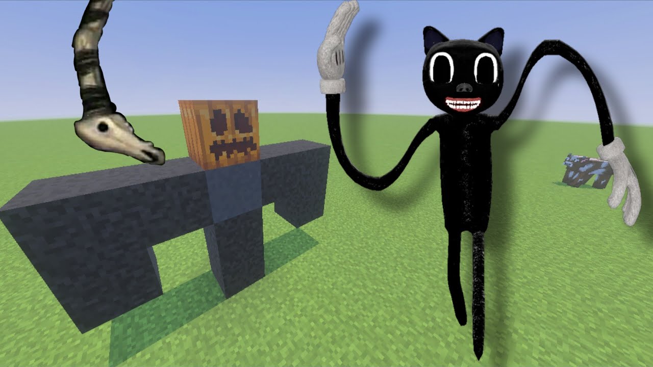 Cartoon cat VS Long horse VS Sirenhead | Minecraft Bedrock Addon
