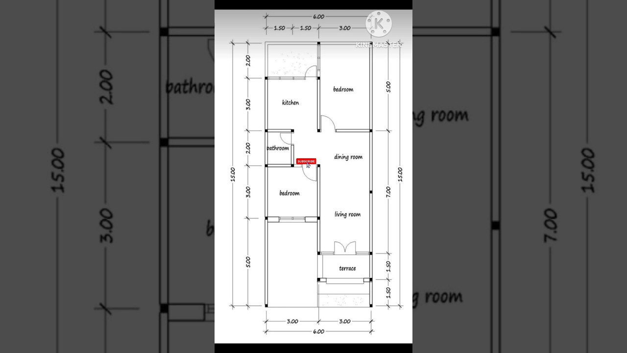 6*15 m home design | 90 sqm home plan 