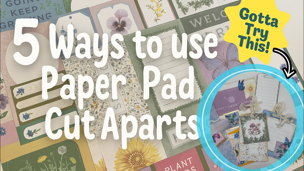 5 ways to use paper pad cut aparts || junk journal ephemera ideas