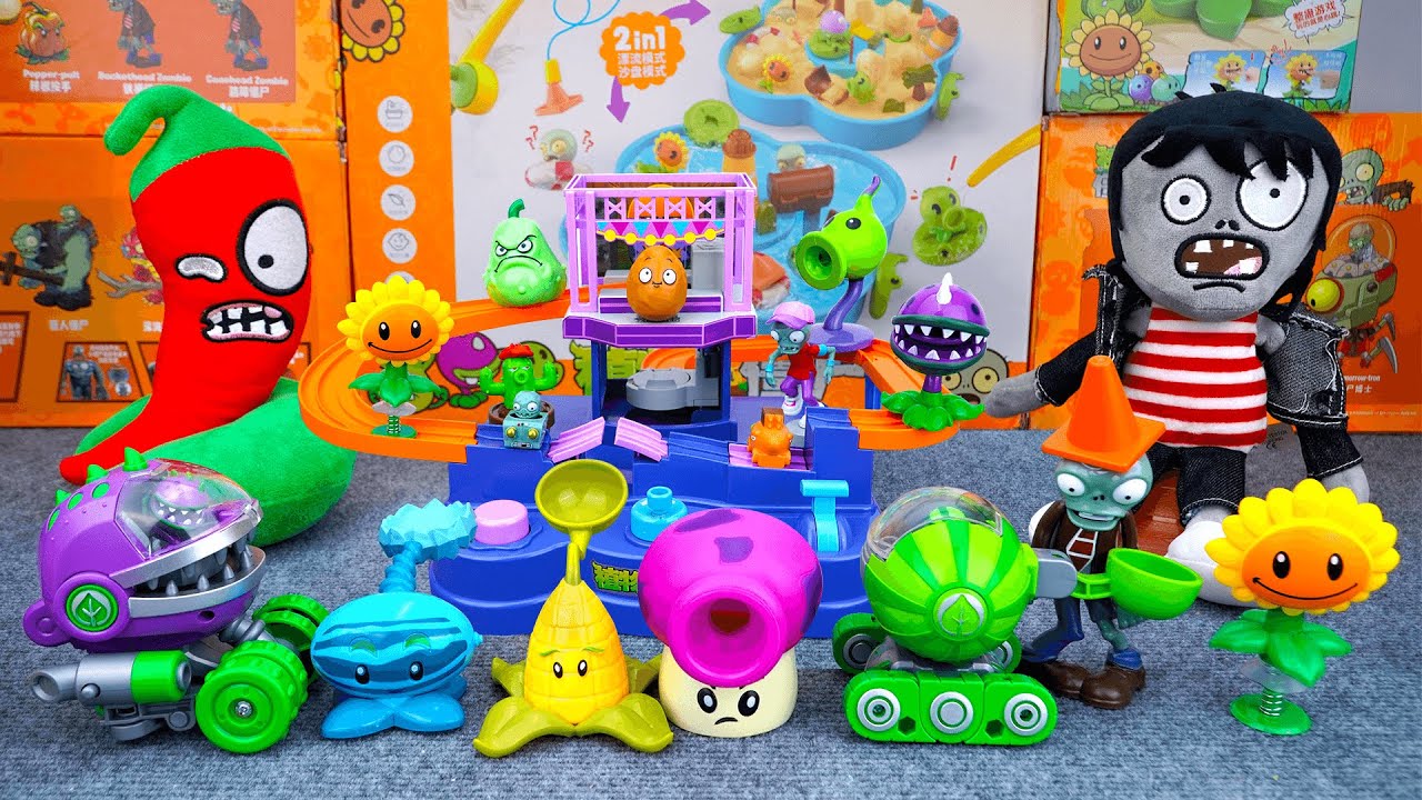 🐰toy asmr🐰 8 Minutes Unboxing ASMR Plants vs. Zombies Game Machine Water Shooting Gun Set