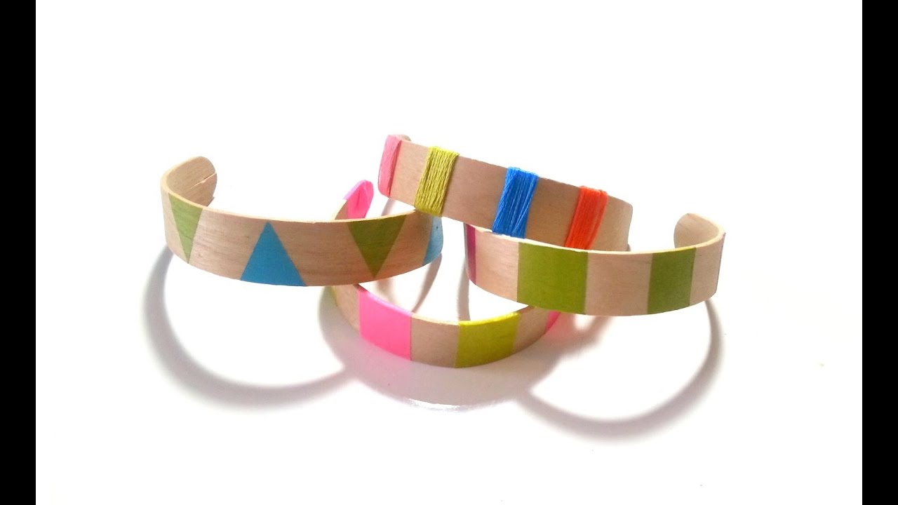 DIY Fabriquer des bracelets avec bâtons de glaces
